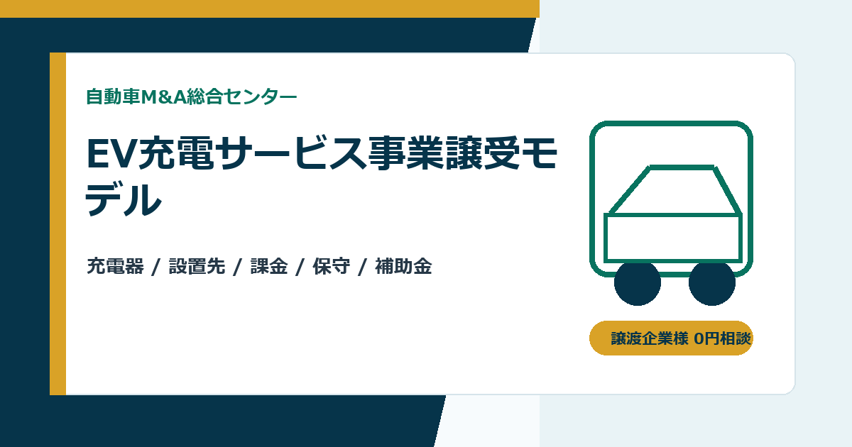 【自動車M&A事例】EV充電サービス事業の譲受モデル｜既存顧客基盤とインフラ運営を引き継ぐ