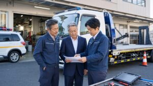 福岡のレッカー会社M&Aを検討する経営者とロードサービス現場